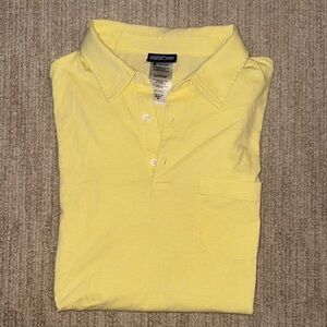 Patagonia Men's Size M Yellow Organic Cotton Polo Shirt